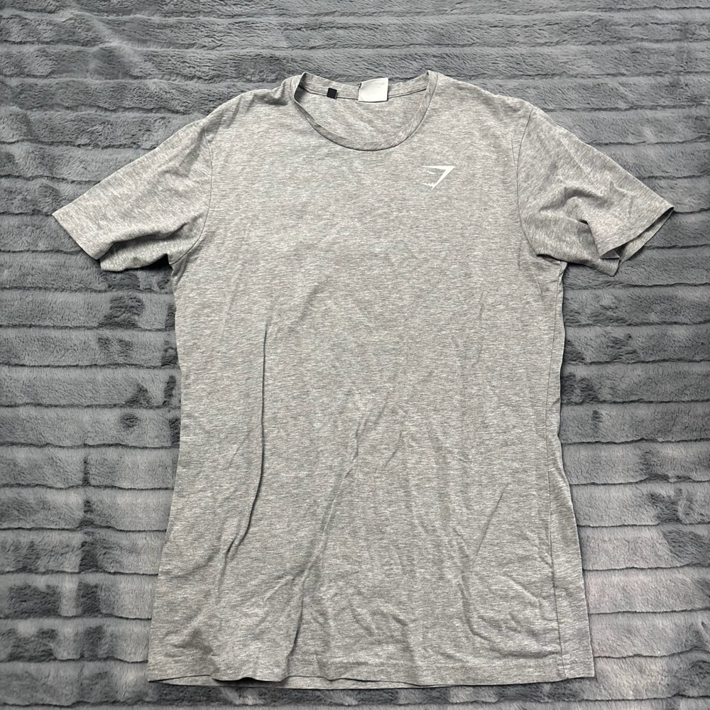 Gymshark Mens Critical T-Shirt Grey Marl Short Sleeve Gym Top GMST3256 Small